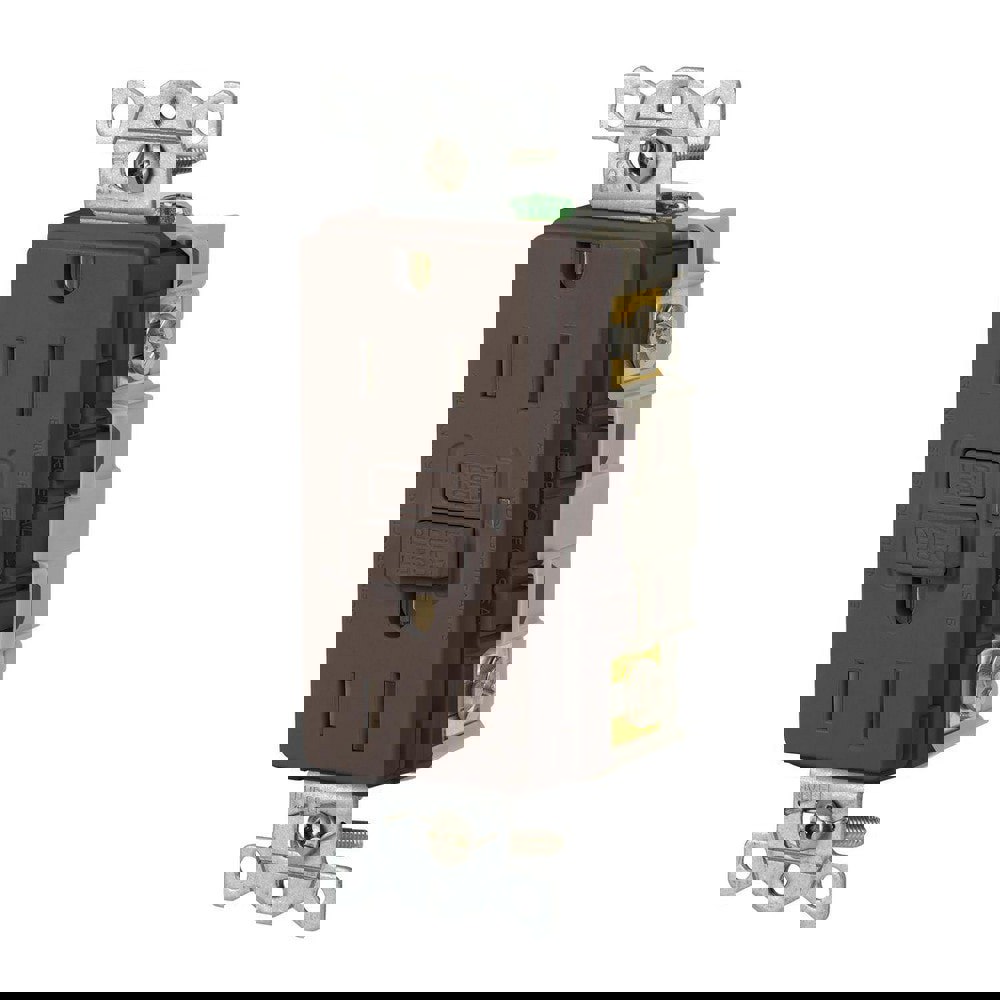 GFCI Receptacles; Grade: Commercial ; Receptacle Type: Duplex ; NEMA Configuration: 5-15R ; Wire Connection Type: Screw Terminals ; End Type: Socket ; Reset Type: Manual