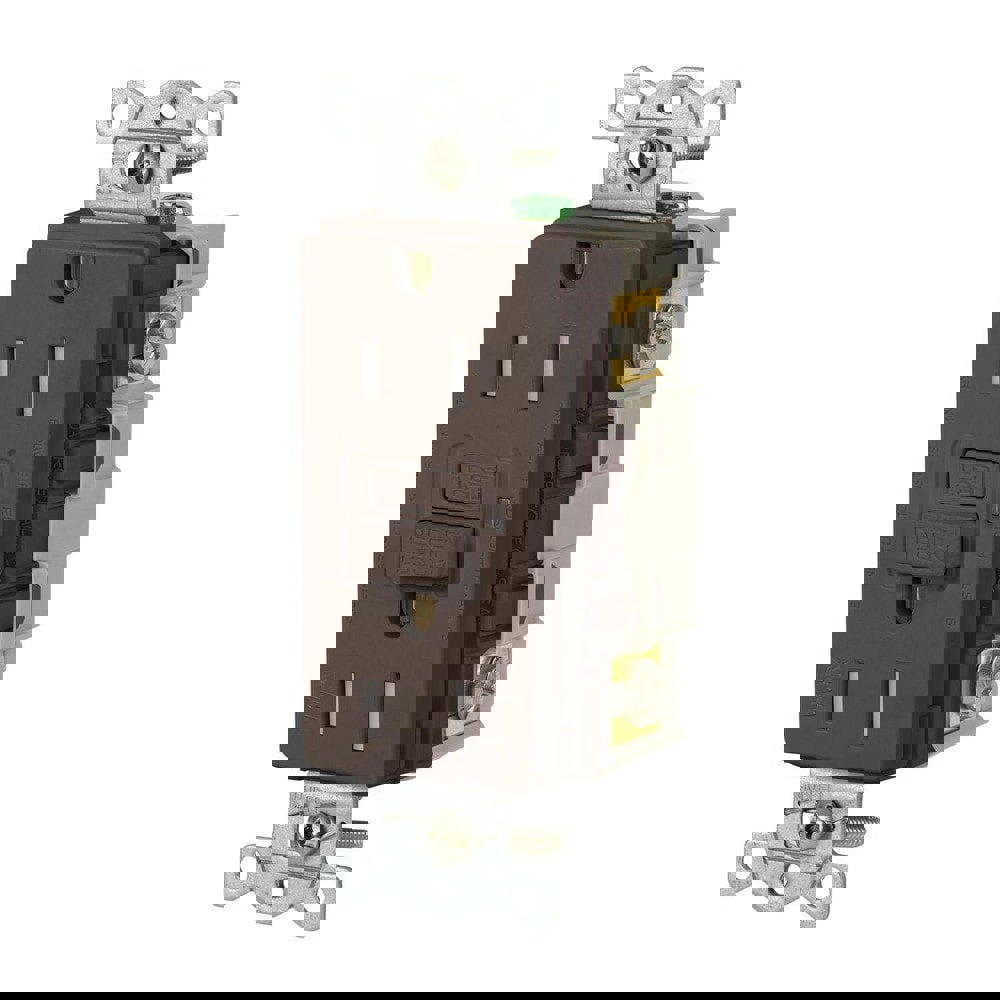 GFCI Receptacles; Grade: Commercial ; Receptacle Type: Duplex ; NEMA Configuration: 5-15R ; Wire Connection Type: Screw Terminals ; End Type: Socket ; Reset Type: Manual