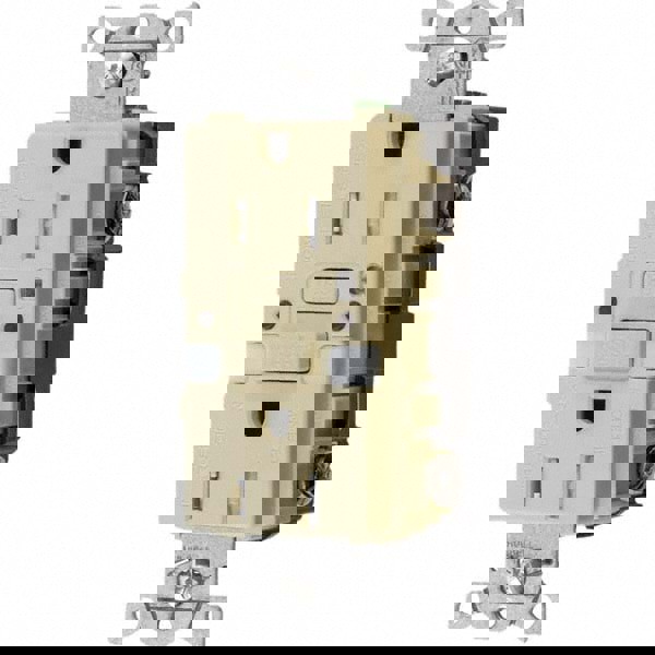 GFCI Receptacles; Grade: Commercial ; NEMA Configuration: 5-15R ; Reset Type: Manual ; Wiring Method: Back ; Number of Phases: 1 ; Number of Wires: 3