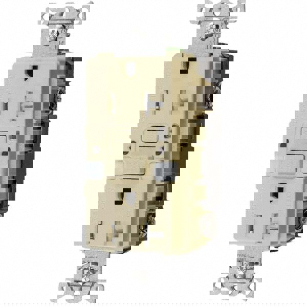 GFCI Receptacles; Grade: Commercial ; NEMA Configuration: 5-20R ; Reset Type: Manual ; Wiring Method: Back ; Number of Phases: 1 ; Number of Wires: 3