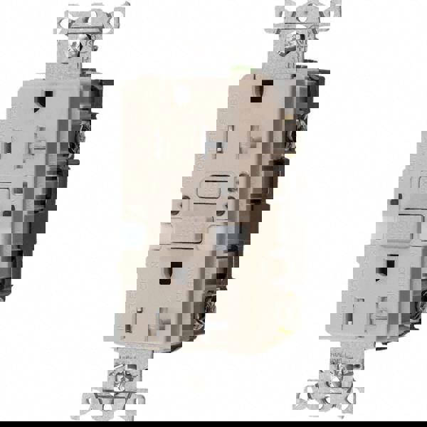 GFCI Receptacles; Grade: Commercial ; NEMA Configuration: 5-20R ; Reset Type: Manual ; Wiring Method: Back ; Number of Phases: 1 ; Number of Wires: 3