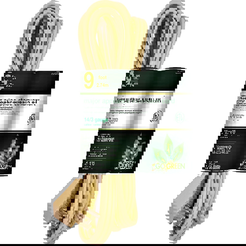 Power Cords; Cord Type: Replacement Cord ; Overall Length (Feet): 9 ; Cord Color: Brown ; Amperage: 15 ; Voltage: 125 ; Wire Gauge: 14