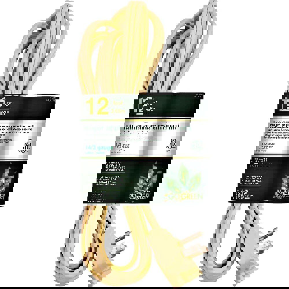 Power Cords; Cord Type: Replacement Cord ; Overall Length (Feet): 12 ; Cord Color: Brown ; Amperage: 15 ; Voltage: 125 ; Wire Gauge: 14