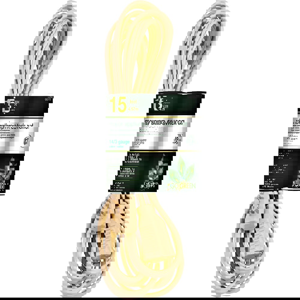 Power Cords; Cord Type: Replacement Cord ; Overall Length (Feet): 15 ; Cord Color: Brown ; Amperage: 15 ; Voltage: 125 ; Wire Gauge: 14