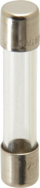 Cylindrical Fast-Acting Fuse: 0.1 A, 1-1/4