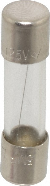 Cylindrical Fast-Acting Fuse: 1.5 A, 20 mm OAL, 5 mm Dia