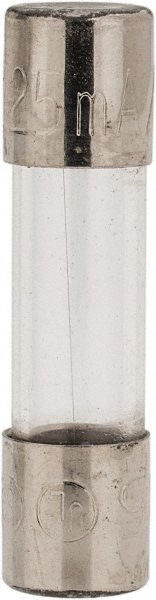 Cylindrical Fast-Acting Fuse: 0.13 A, 20 mm OAL, 5 mm Dia