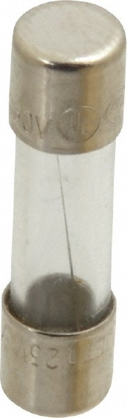 Cylindrical Fast-Acting Fuse: 2.5 A, 20 mm OAL, 5 mm Dia