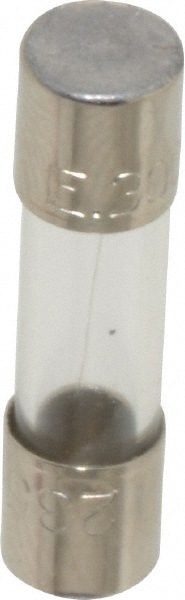 Cylindrical Fast-Acting Fuse: 0.3 A, 20 mm OAL, 5 mm Dia