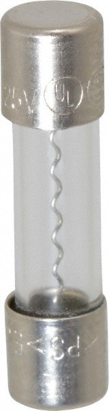 Cylindrical Fast-Acting Fuse: 8 A, 20 mm OAL, 5 mm Dia