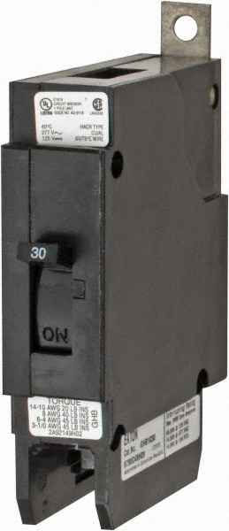 30 Amp, 125 VDC, 277/480 VAC, 1 Pole, Bolt On Molded Case Circuit Breaker