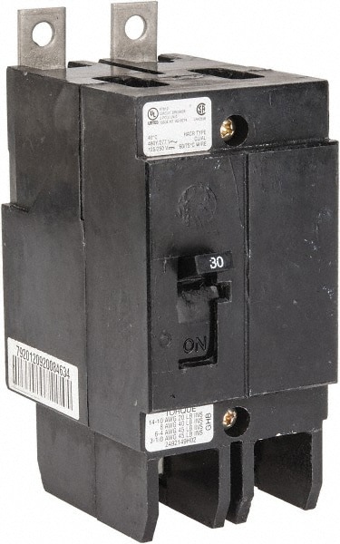 20 Amp, 277/480 VAC, 2 Pole, Bolt On Molded Case Circuit Breaker