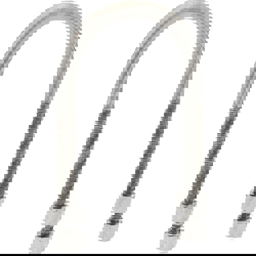 Round U-Bolt: Without Mount Plate, 3/8-16 UNC, 2-1/2