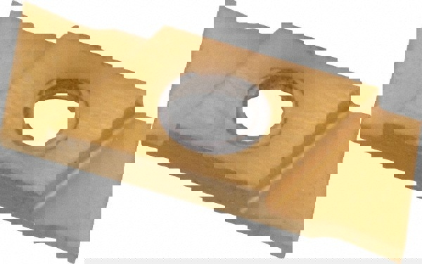 Cutoff Insert: GIE-7-GP-1.0 L-L GOLD, Carbide, 1 mm Cutting Width