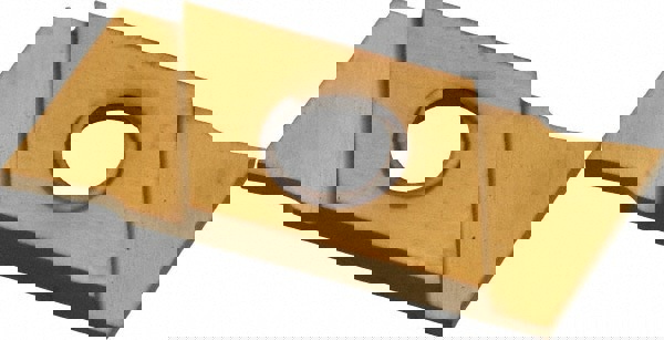 Cutoff Insert: GIE-7-GP-1.0 R-N GOLD, Carbide, 1 mm Cutting Width