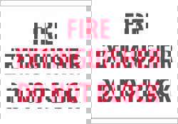 Fire Extinguisher - Do Not Block, Pressu