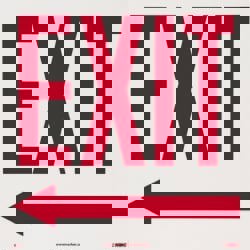 Exit, Pressure Sensitive Vinyl Exit Sign