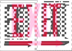 Exit, Pressure Sensitive Vinyl Exit Sign