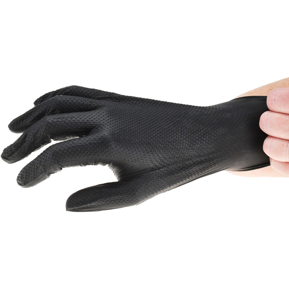 Disposable Glove: Size 2X-Large, 8.0 mil, Nitrile, General Purpose Grade, Powder-Free