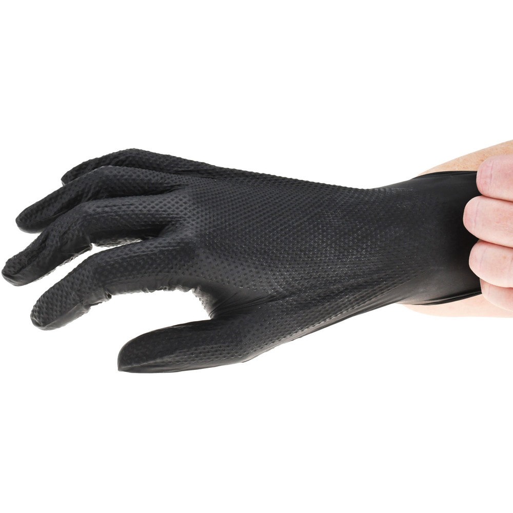 Disposable Glove: Size Large, 8.0 mil, Nitrile, General Purpose Grade, Powder-Free