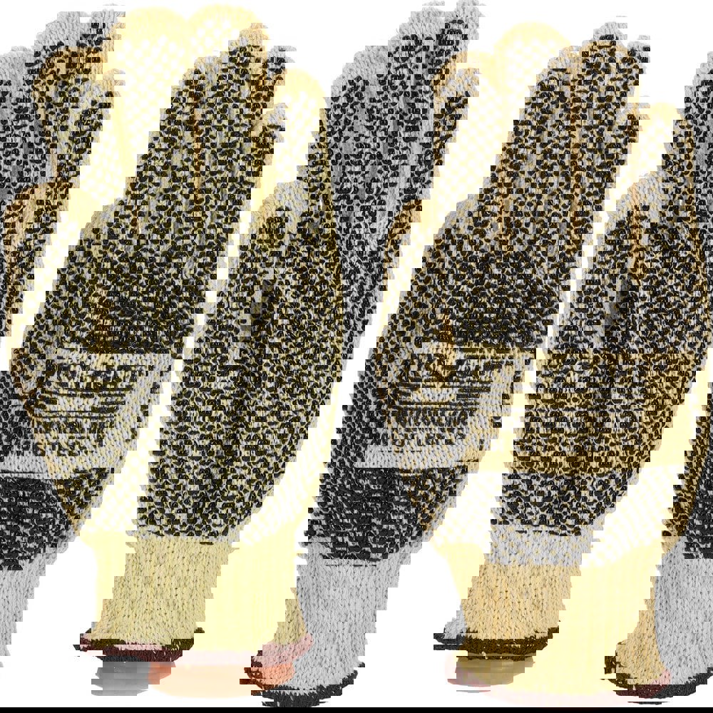 Cut & Abrasion-Resistant Gloves: Size L, ANSI Cut A3, Polyvinylchloride, Kevlar