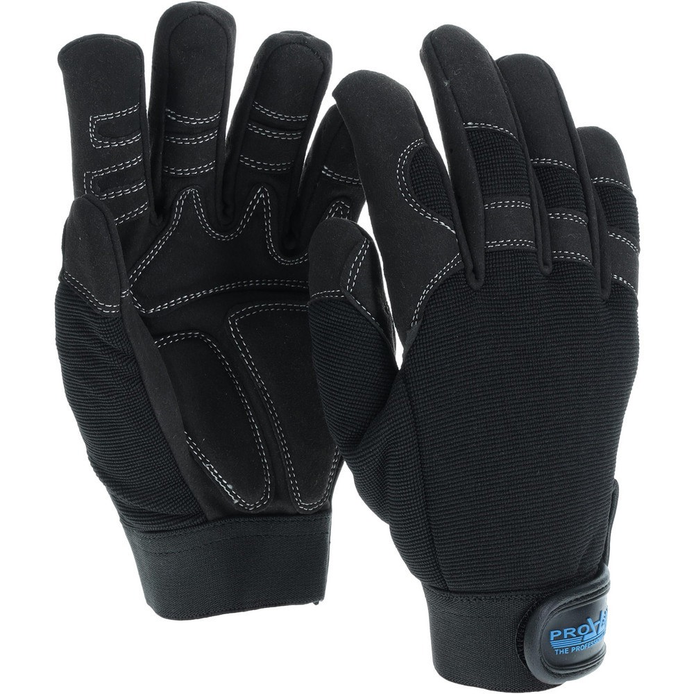 Work Gloves: PRO-SAFE Size Small, Not Lined, Synthetic Leather