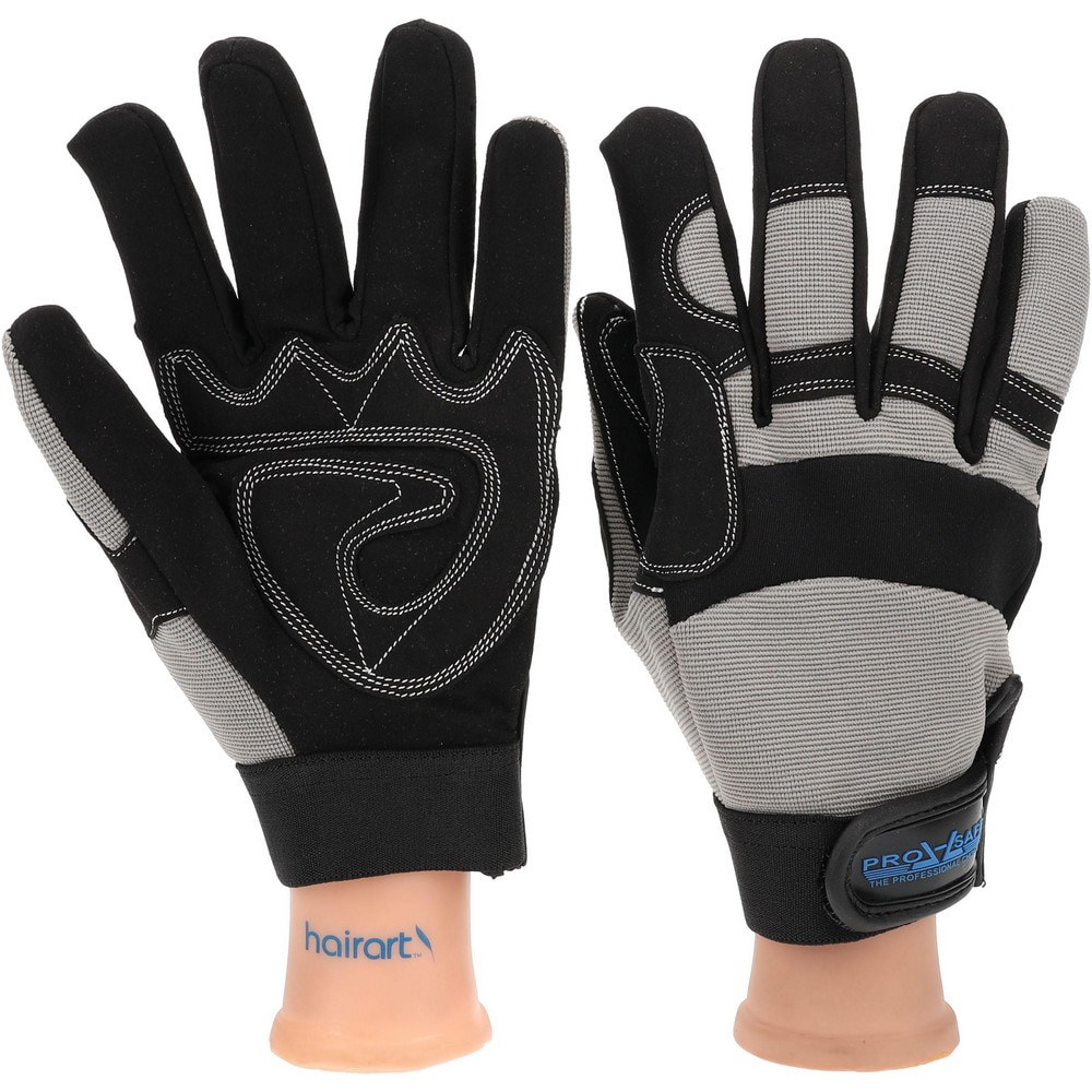 Work Gloves: PRO-SAFE Size Large, Not Lined, Synthetic Leather