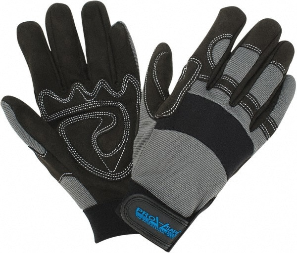 Work Gloves: PRO-SAFE Size Small, Not Lined, Synthetic Leather