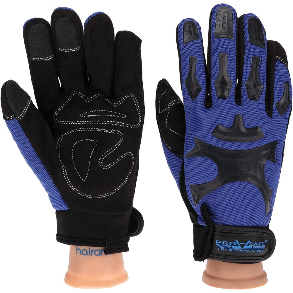 Work Gloves: PRO-SAFE Size Medium, Not Lined, Synthetic Leather