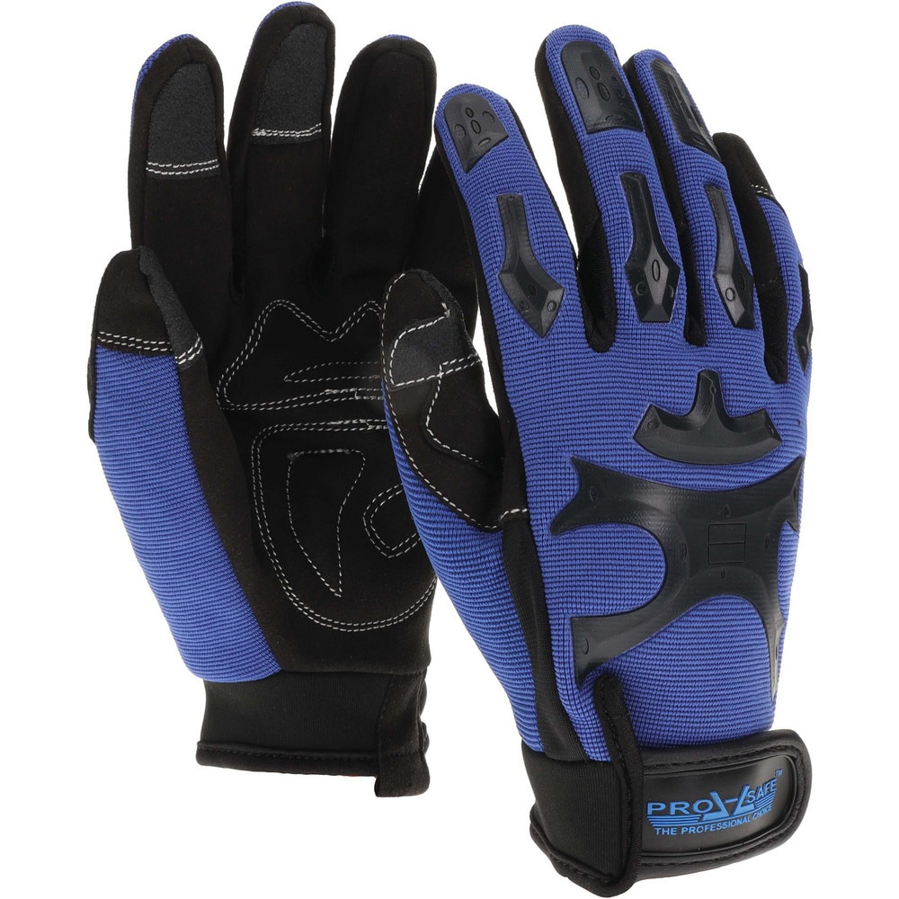 Work Gloves: PRO-SAFE Size Small, Not Lined, Synthetic Leather