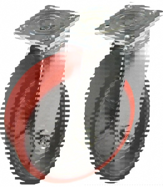 Swivel Top Plate Caster: Polyurethane, 4