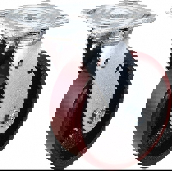 Swivel Top Plate Caster: Polyurethane, 5