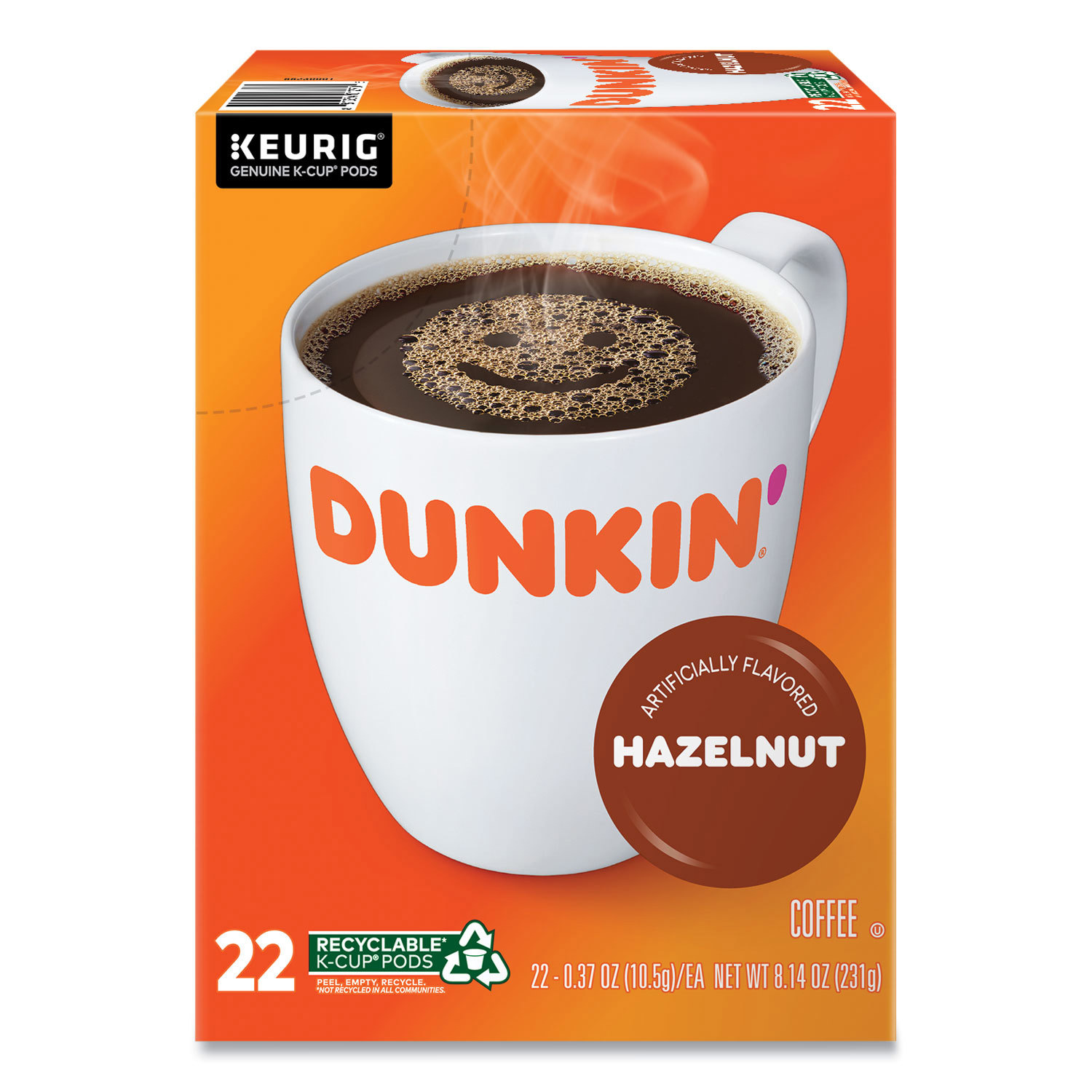 Coffee: Hazelnut, Single Serving, Pod, 22/Pack