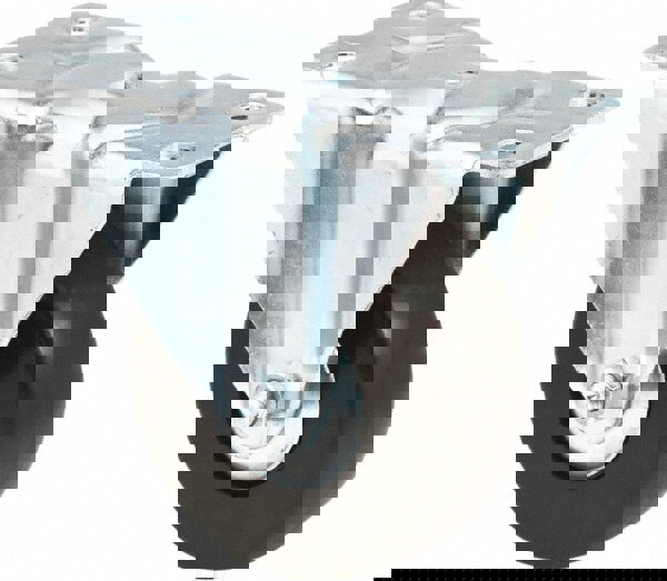 Rigid Top Plate Caster: Rubber, 4