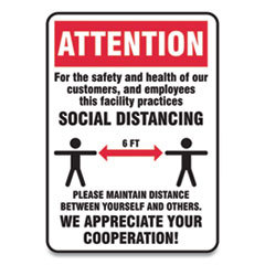 SIGN,SOCIAL DISTANCE 10X7