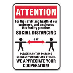 SIGN,SOCIAL DISTANCE 14X1