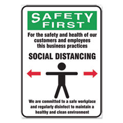 SIGN,SOCIAL DISTANCE 14X1