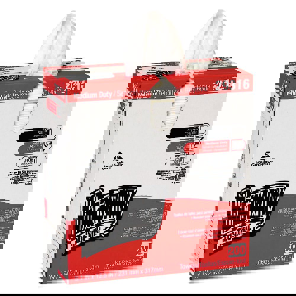 WIPES,BRAWNY,LT WGT,WH