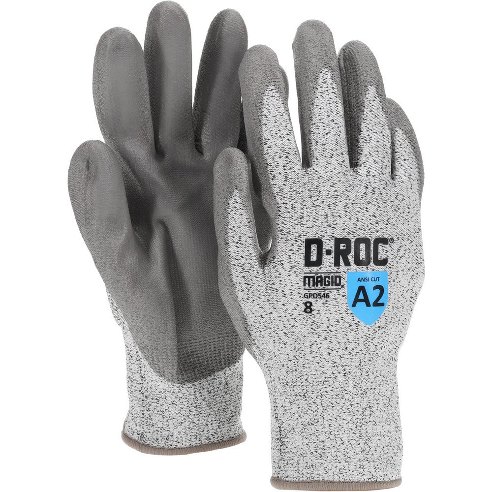 Cut & Puncture-Resistant Gloves: Size Medium, ANSI Cut A2, ANSI Puncture 3, Polyurethane, Series GPD546