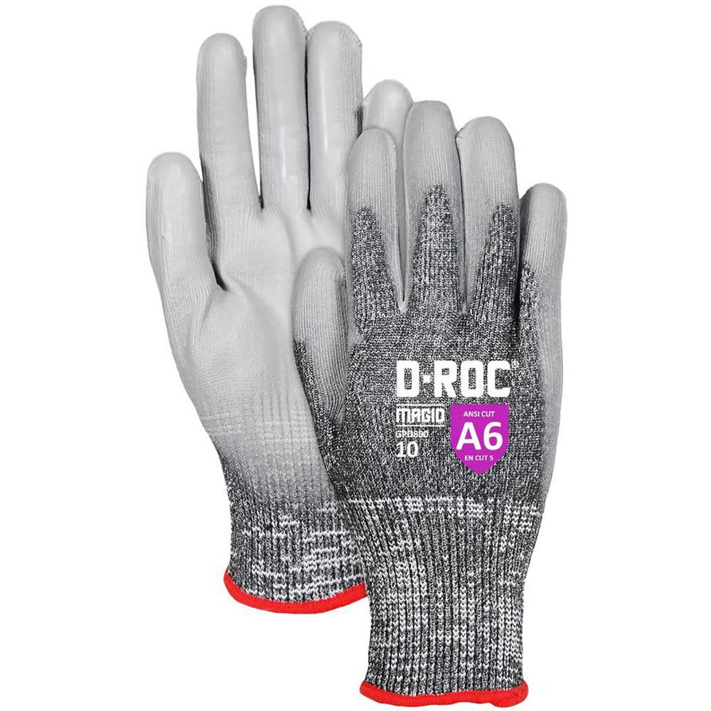 Cut & Puncture-Resistant Gloves: Size X-Large, ANSI Cut A6, ANSI Puncture 4, Polyurethane, Series GPD800