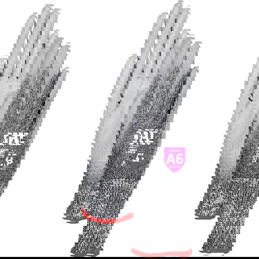 Cut, Puncture & Abrasive-Resistant Gloves: Size M, ANSI Cut A6, ANSI Puncture 4, Hyperon & Steel Blend