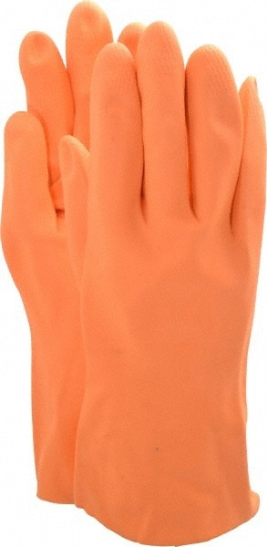 Chemical Resistant Gloves: Large, 28 mil Thick, Neoprene, Supported