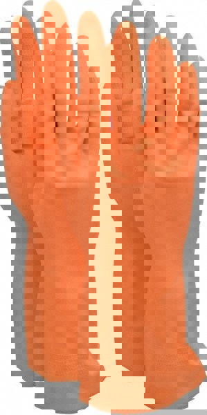 Chemical Resistant Gloves: Medium, 28 mil Thick, Neoprene, Supported