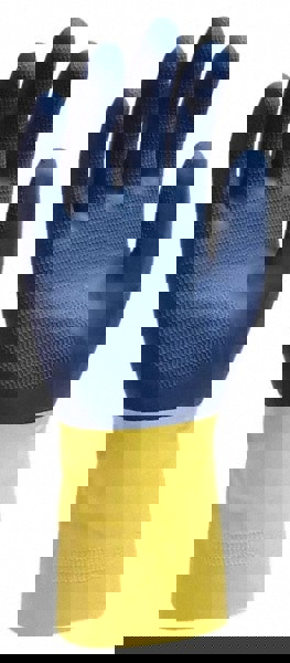 Chemical Resistant Gloves: Medium, 22 mil Thick, Latex & Neoprene, Supported