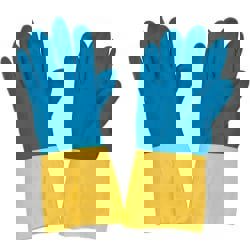 Chemical Resistant Gloves: X-Large, 22 mil Thick, Latex & Neoprene, Supported