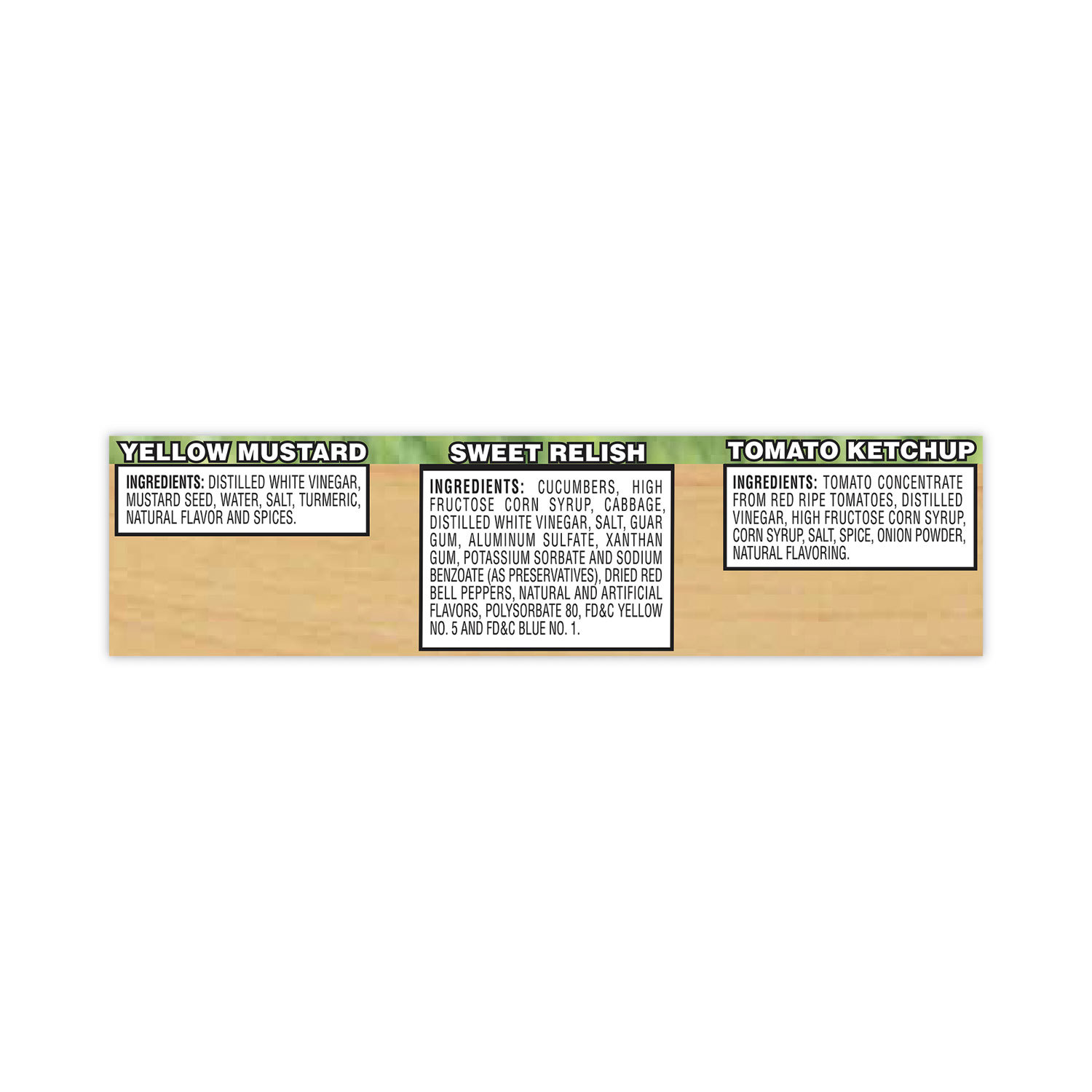 FOOD,KETCHUP,MUSTARD,RELI