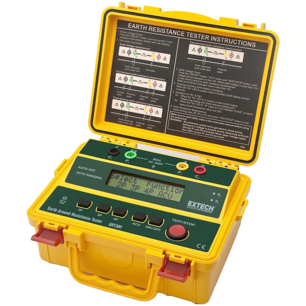 Earth Ground Resistance Testers; Maximum Earth Ground Resistance (kiloohm): 2k ; Minimum Earth Ground Resistance (kiloohm): 0.002k ; Minimum Resolution: 0.01 ; Operating Frequency (Hz): 820 ; Maximum Resolution: 0.01 ; Cat Rating: CAT IV