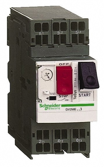 10 Amp, 690 VAC at 50/60 Hz, 3 Pole, Bolt On, Clip Motor Circuit Breaker