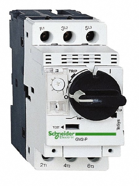 6.30 Amp, 690 VAC at 50/60 Hz, 3 Pole, Bolt On, Clip Motor Circuit Breaker