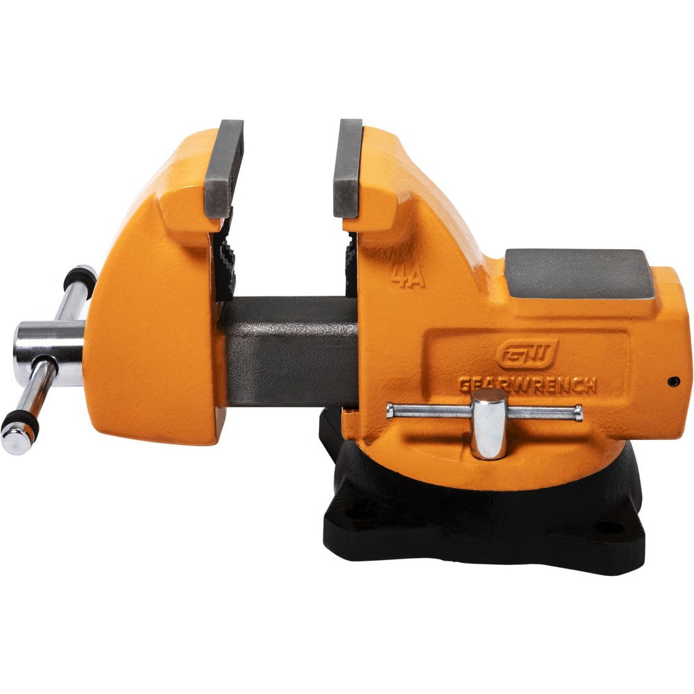 Bench Vises; Jaw Opening Capacity: 4 ; Jaw Opening Capacity (Inch): 4 ; Base Motion Type: Swivel ; Base Attachment Type: Bolt Down ; Material: Steel ; Overall Length (Decimal Inch): 12.2000